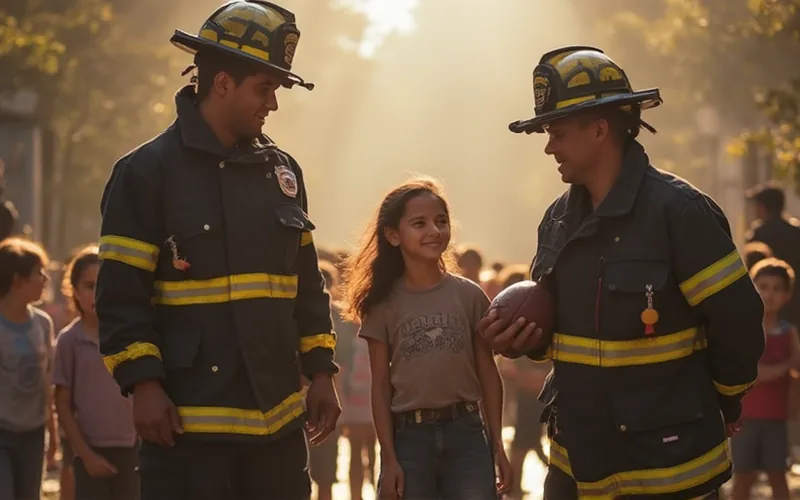 Firefighters in Pearl Mississippi Win Hearts with Impromptu Game and Firetruck Tour